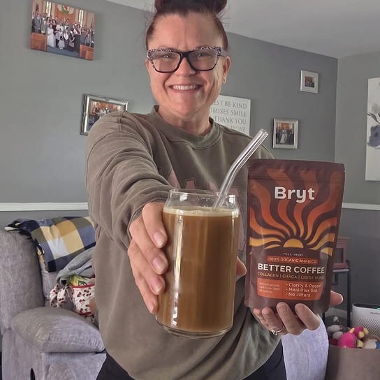 Bryt coffee with cup
